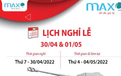 [Maxv thông báo] Nghỉ lễ giải phóng miền nam và quốc tế lao động
