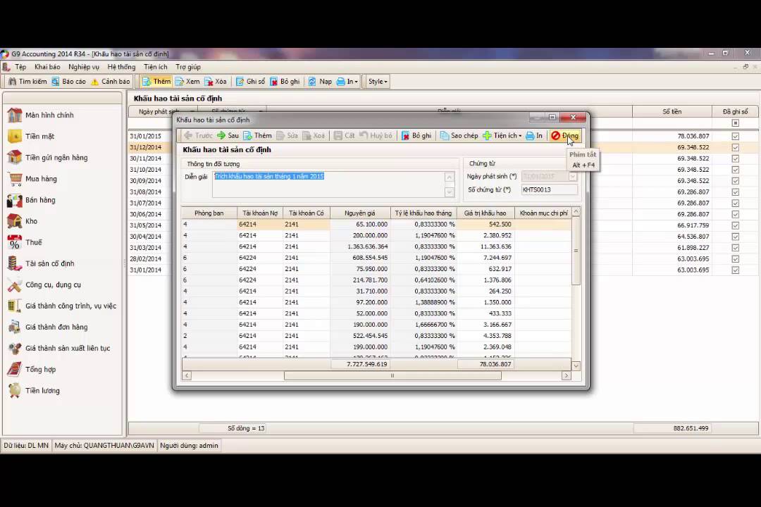 Phần mềm kế toán G9 Accounting