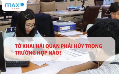 Tờ khai hải quan phải Hủy trong trường hợp nào?