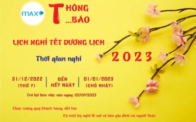MAXV THÔNG BÁO LỊCH NGHỈ TẾT DƯƠNG LỊCH 2023