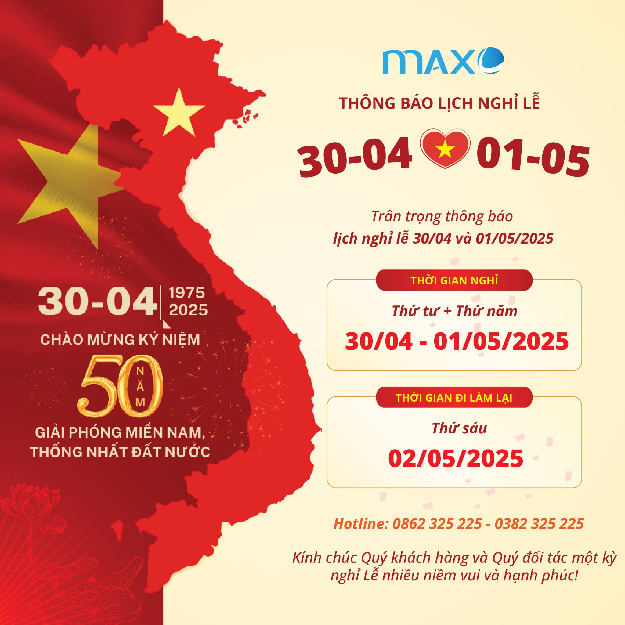 Maxv Thông báo lịch nghỉ lễ 30-04 và 01-05-01-01-Có Đảo