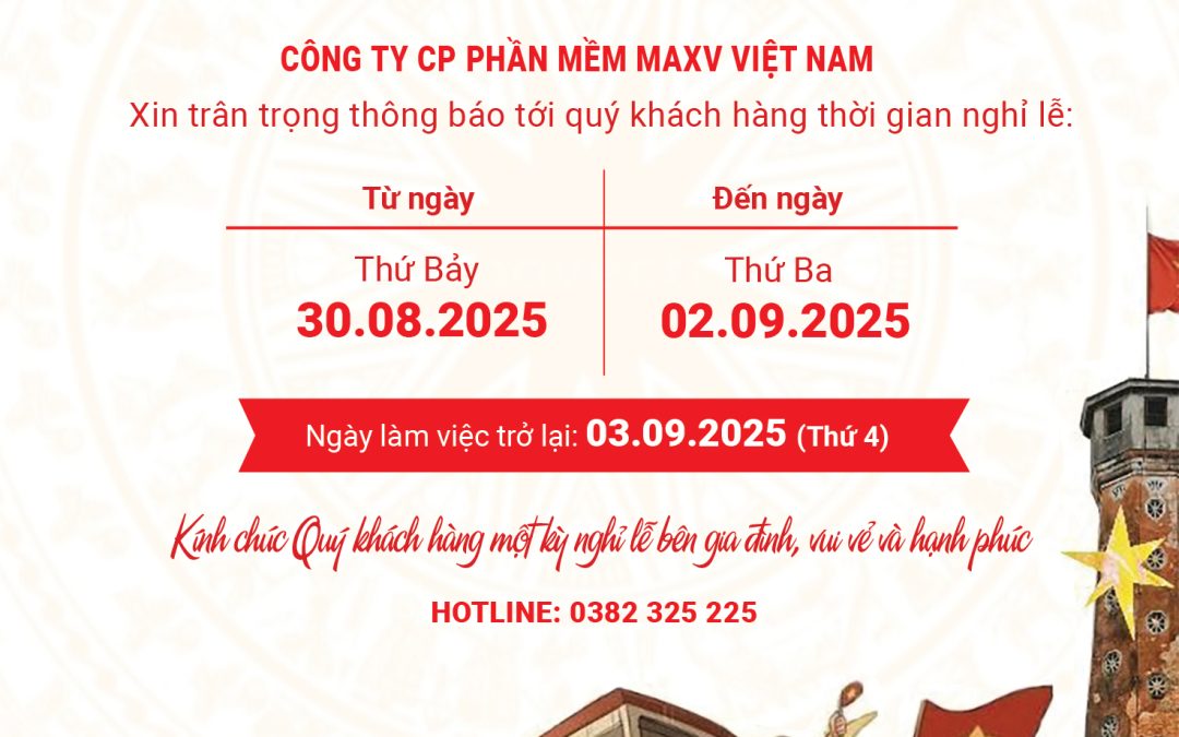 THÔNG BÁO NGHỈ LỄ QUỐC KHÁNH 2/9/2025