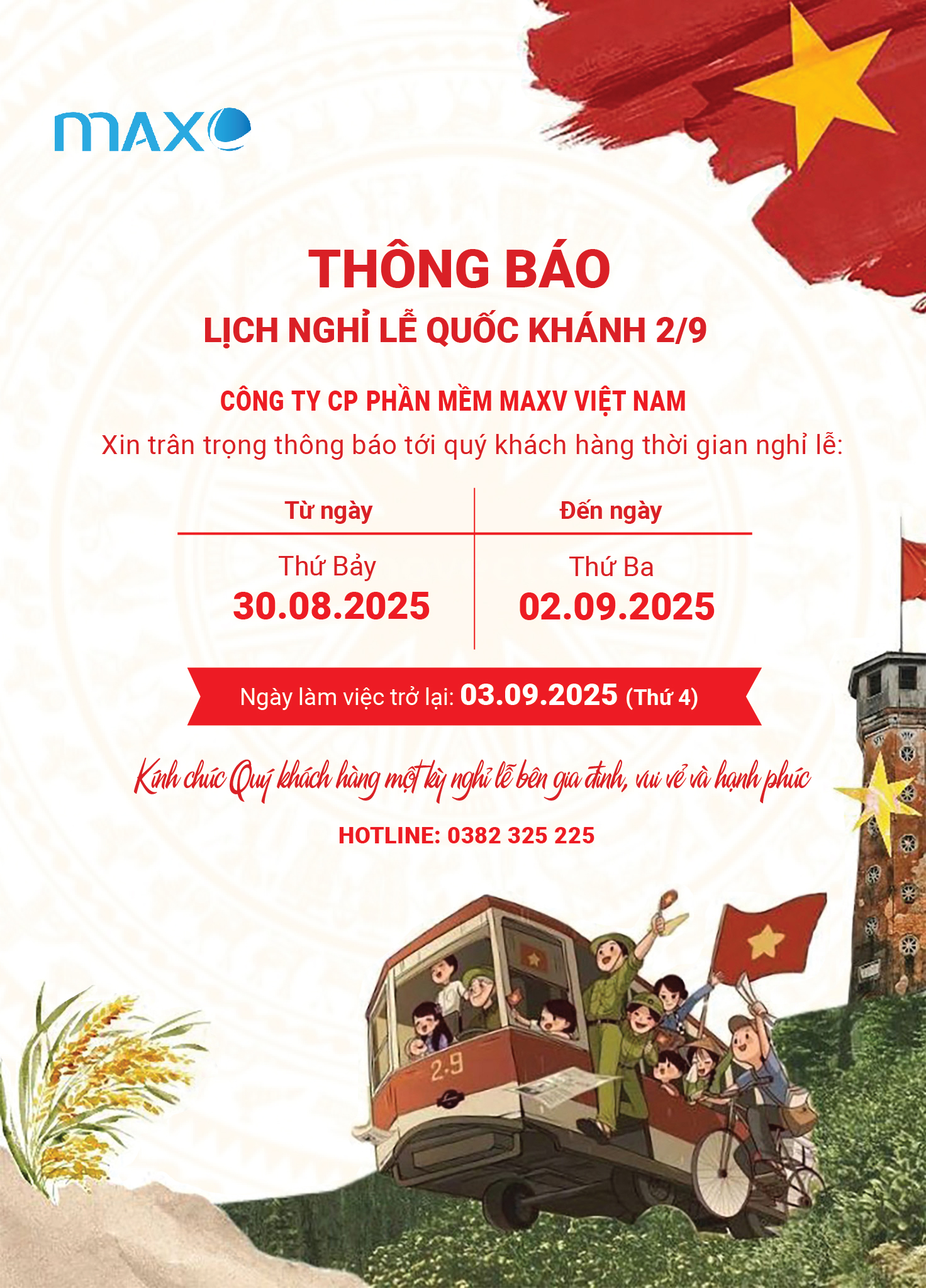 Lịch nghỉ lễ quốc khánh 02 09 2025