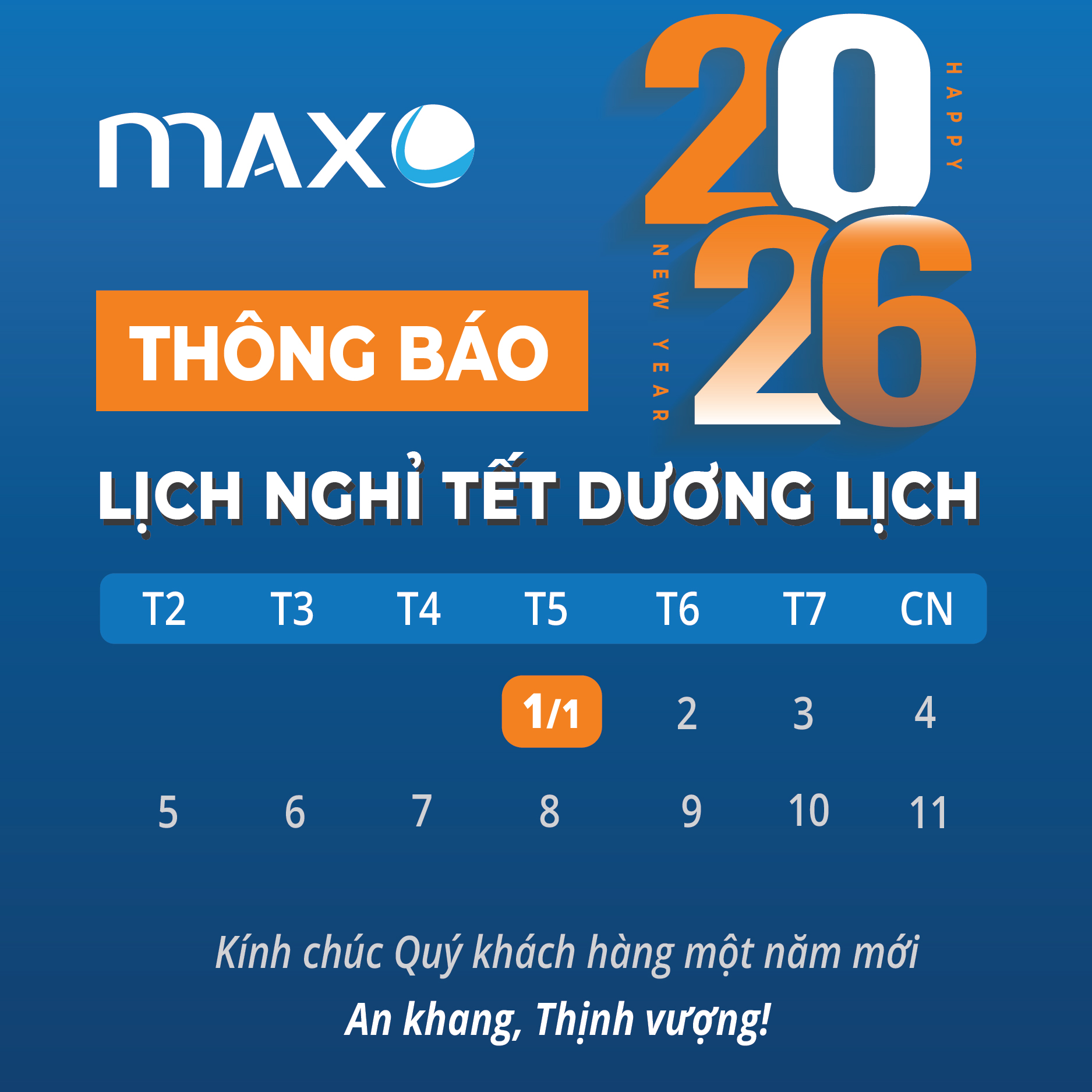 Lịch nghỉ tết dương lịch 2026