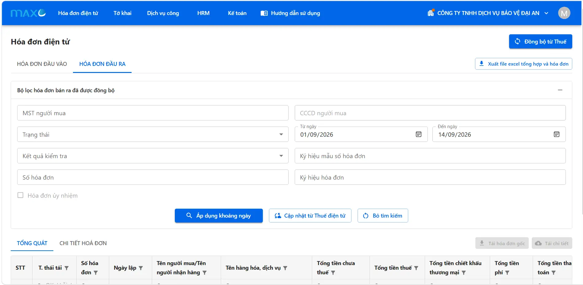 Giao diện phần mềm lấy hóa đơn điện tử Maxv_02