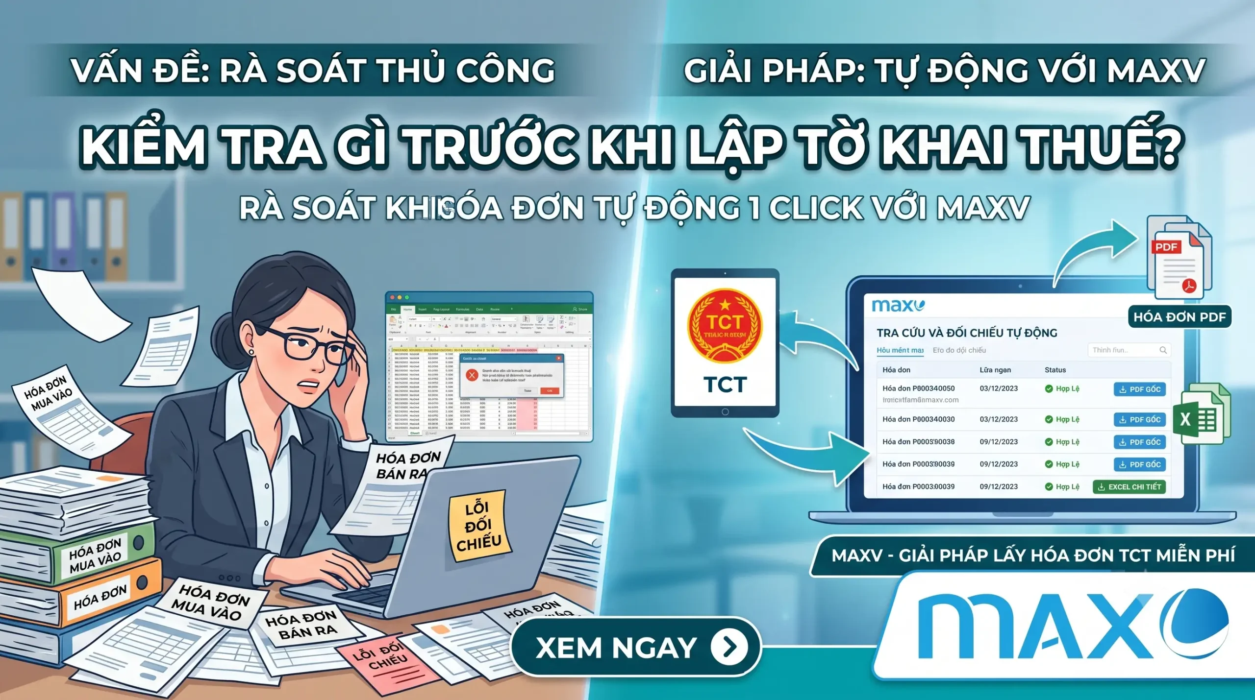 Trước khi lập tờ khai thuế, kế toán cần kiểm tra những gì